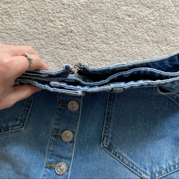 BDG DENIM BUTTON UP SKIRT / SKORT - Picture 7 of 16